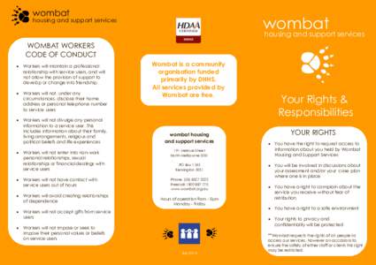 wombat  wombat housing and support services  housing and support services