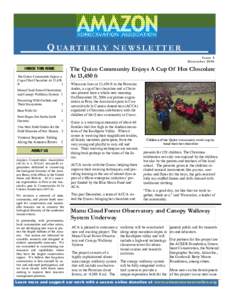 Q UA R T E R L Y  NEWSLETTER Issue 4 December 2006
