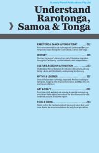 ©Lonely Planet Publications Pty Ltd  Understand Rarotonga, Samoa & Tonga RAROTONGA, SAMOA & TONGA TODAY212