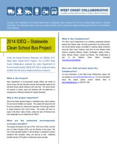 2014 IDEQ – Statewide Clean School Bus Project