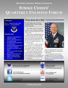 AIR FORCE GLOBAL STRIKE COMMAND  STRIKE CHIEFS’ QUARTERLY ENLISTED FORUM Vol. 4 Issue 1