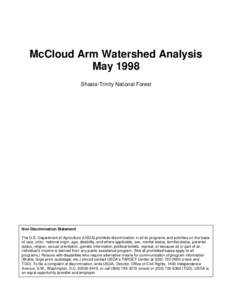 McCloud Arm Watershed Analysis - May 1998