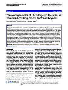 Pharmacogenomics of EGFR-targeted therapies in nonŁsmall cell lung cancer: EGFR and beyond