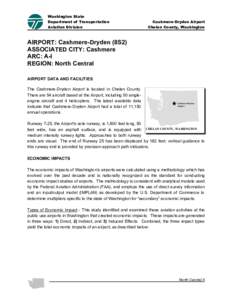 Washington State Department of Transportation Aviation Division Cashmere-Dryden Airport Chelan County, Washington