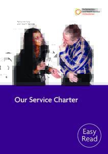 Our Service Charter  Easy Read  This is our Service Charter.