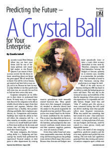 Predicting the Future –  A Crystal Ball for Your Enterprise By Claudia Imhoff