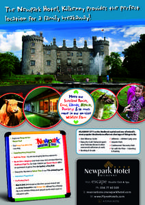 The Newpark Hotel, Kilkenny provides the perfect location for a family breakaway! Meet our Shetland Ponies, Emus, Llamas, Alpacas,