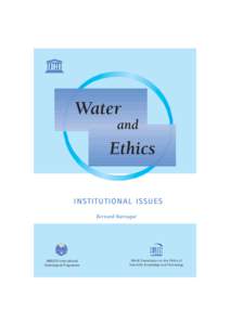Institutional issues; Water and ethics; Vol.:Essay 11; 2004