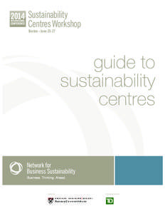 2014 Sustainability  Centres Workshop Boston • June[removed]guide to