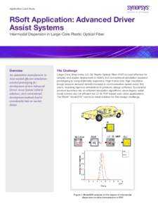 Application Case Study  RSoft Application: Advanced Driver Assist Systems Intermodal Dispersion in Large-Core Plastic Optical Fiber