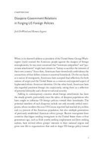 chapter one  Diaspora-Government Relations in Forging US Foreign Policies Josh DeWind and Renata Segura