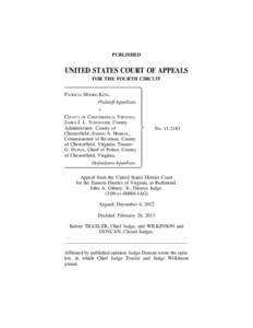 PUBLISHED  UNITED STATES COURT OF APPEALS FOR THE FOURTH CIRCUIT PATRICIA MOORE-KING, Plaintiff-Appellant,
