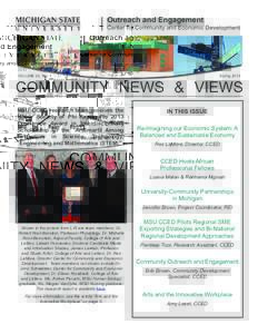Outreach and Engagement  Center for Community and Economic Development VOLUME 22, NO. 1