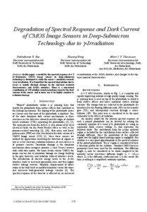 Degradation of Spectral Response and Dark Current of CMOS Image Sensors in Deep-Submicron Technology due to gamma-Irradiation