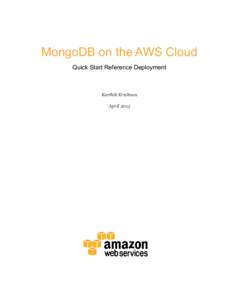 MongoDB on the AWS Cloud: Quick Start Reference Deployment