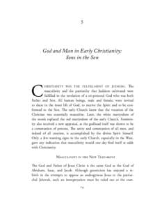 5  God and Man in Early Christianity: Sons in the Son  C