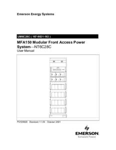 Emerson Energy Systems  UM6C28C ) MFA150 Modular Front Access Power SystemNT6C28C