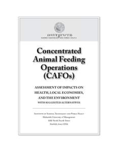 Concentrated Animal Feeding Operations (CAFOs) Assessment of Impacts on