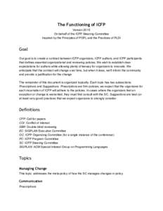 Computer science / Functional programming / International Conference on Functional Programming / Computing / ICFP Programming Contest / Programming Language Design and Implementation / Symposium on Principles of Programming Languages