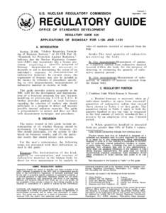 Revision 1 September 1979 U.S. NUCLEAR REGULATORY COMMISSION  REGULATORY GUIDE