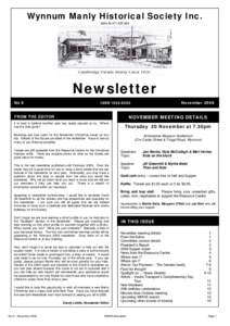 Wynnum Manly Historical Society Inc. ABNNewsletter No 8