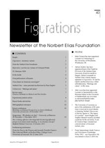 40  Newsletter of the Norbert Elias Foundation People  	contents