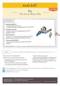 Lesson Plan  Boy The Great Mouse Plot Overview Lear ning objective