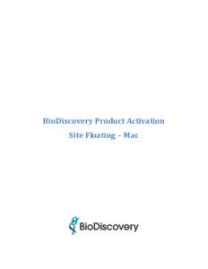 BioDiscovery Product Activation -Floating License