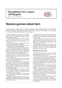 Mozambique News Agency AIM Reports Repo rt no .4 74 , 12 th