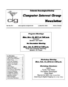 Microsoft Word - NovDec11 CIG Newsletter.doc
