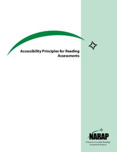 Accessibility Principles for Reading Assessments National Accessible Reading Assessment Projects