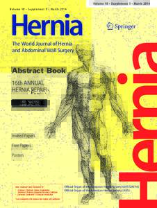 Volume 18 • Supplement 1 • March[removed]The World Journal of Hernia and Abdominal Wall Surgery