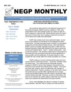 MAY, 2001  The NEGP Monthly, Vol. 2 NO. 25 NEGP MONTHLY ○