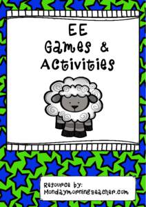 EE Games & Activities Resource by: Mondaymorningteacher.com