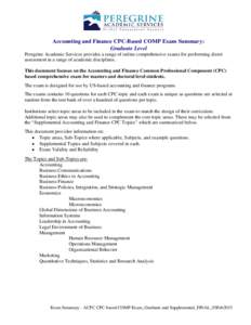 Microsoft Word - Exam Summary - ACPC CPC-based COMP Exam_Graduate and Supplemental_FINAL_05Feb2015