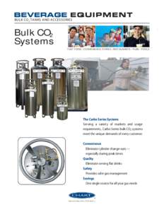 BEVERAGE EQUIPMENT BULK CO 2 TANKS AND ACCESSORIES Bulk CO2 Systems FAST FOOD • CONVENIENCE STORES • RESTAURANTS • PUBS • POOLS