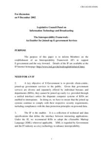 CB[removed])  For discussion on 9 December[removed]Legislative Council Panel on