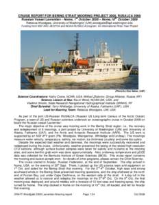 Cruise report for UW Moorings