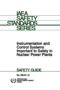 IAEA SAFETY STANDARDS SERIES Instrumentation and Control Systems