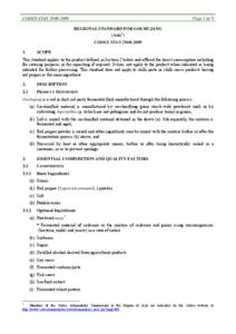 CODEX STAN 294R[removed]Page 1 de 9 REGIONAL STANDARD FOR GOCHUJANG (Asia 1 ) CODEX STAN 294R-2009
