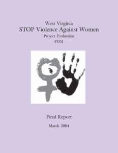 West Virginia  STOP Violence Against Women Project Evaluation FY01