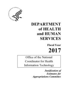 DEPARTMENT of HEALTH and HUMAN SERVICES Fiscal Year
