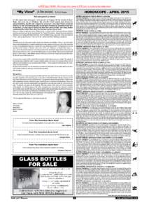 A-PDF Split DEMO : Purchase from www.A-PDF.com to remove the watermark  “My View” (A film review) HOROSCOPE - APRIL 2015