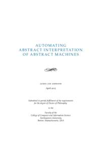Theoretical computer science / Formal methods / Abstract machine / Semantics / Algorithm / Widening / ACL2 / Static program analysis / Correctness / Interpreter / Actor model / PdfTeX
