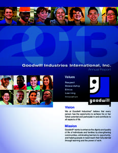 2013 Goodwill Industries International Annual Report