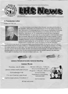 A News/litter for Members end Friends of the Lenexa HiStoriaJl Society  Volume 24. Number 4 July/ August 2006