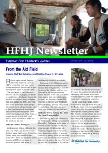 HFHJ Newsletter HABITAT FOR HUMANITY JAPAN Number 24  Jan 2012