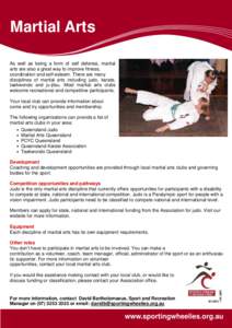 SWI-053 Martial Arts Factsheet