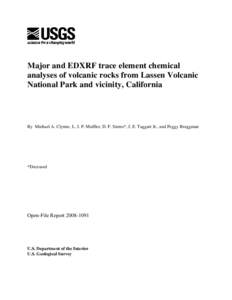Major element chemical analyses of volcanic rocks from Lassen Volcanic National Park and vicinity, California