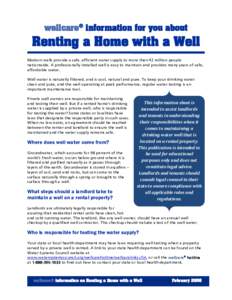 Microsoft Word - Renting a Home with a Well